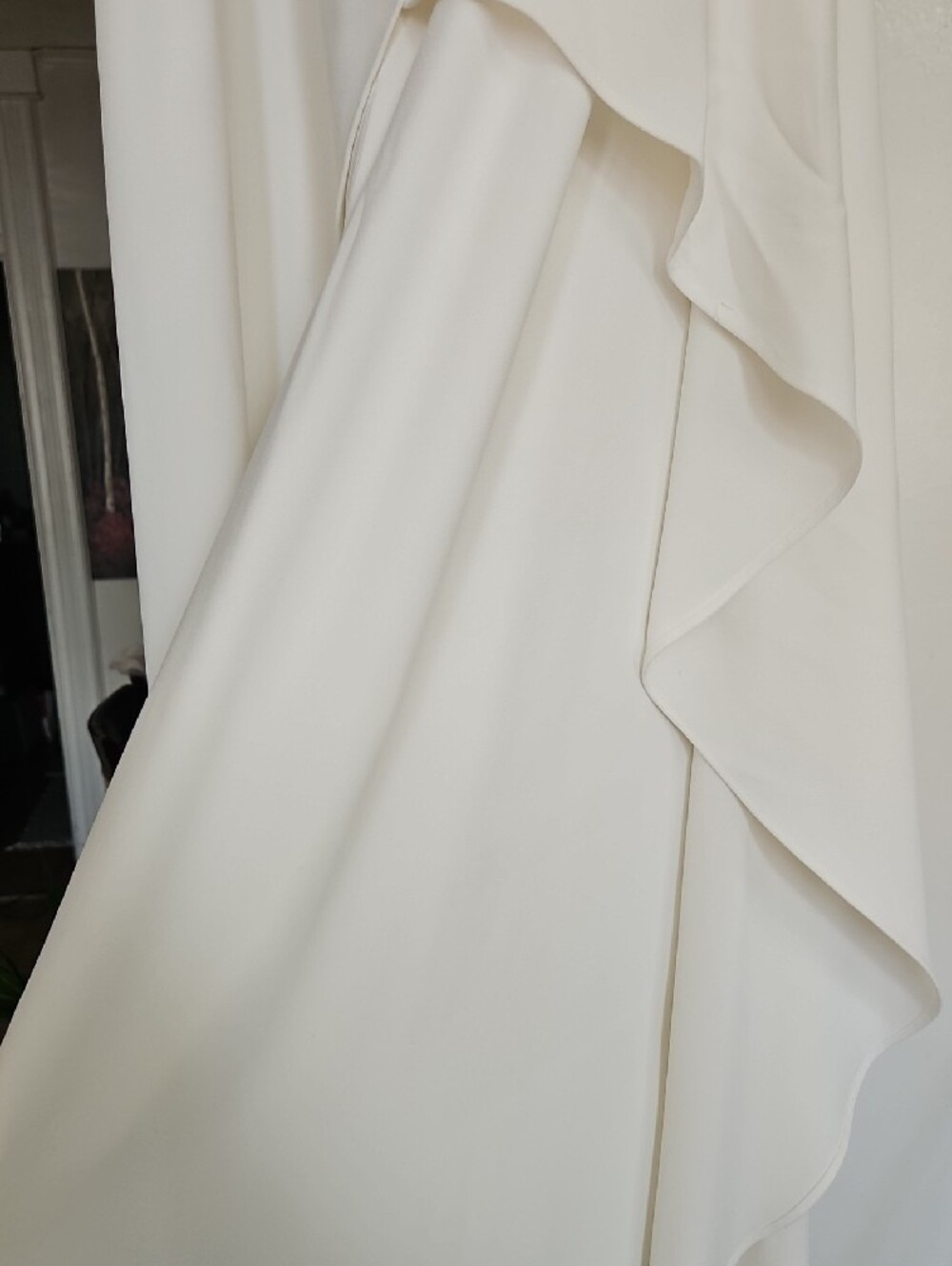 City Chic Ivory Strapless Wide-Leg Jumpsuit with Draped Overlay - Picture 15 of 15